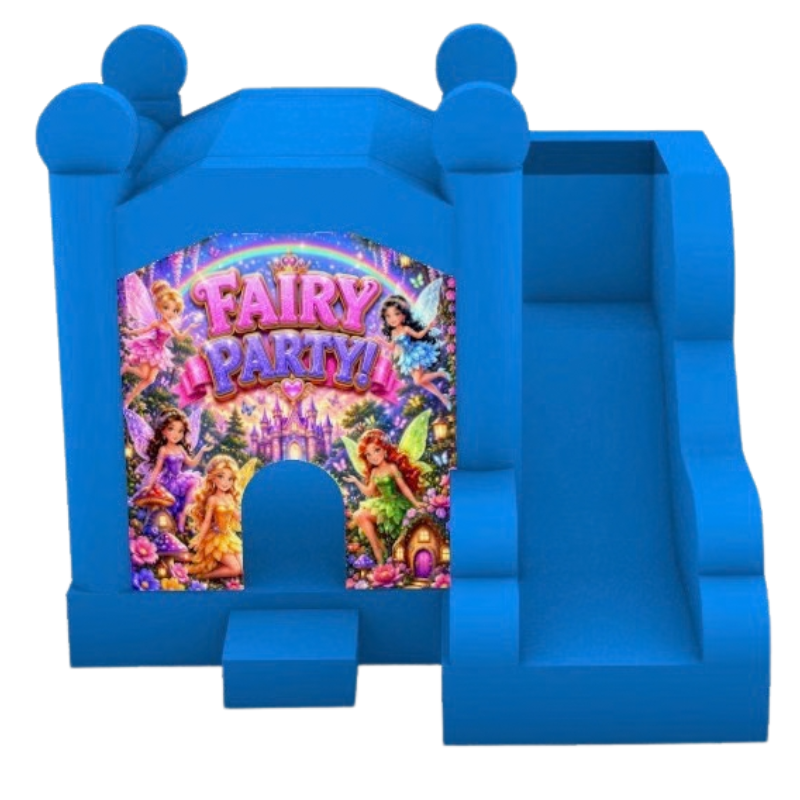 Jumping Castle Hire - Blue Compact - Fairy Party