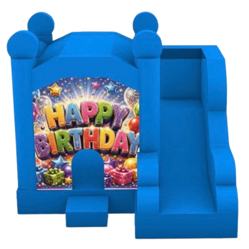 Jumping Castle Hire - Blue Compact - Happy Birthday Presents