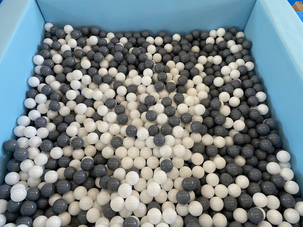 Soft Play Packages - Blue & Grey - Soft Play Ball Pit, Cars, Mats & Fencing