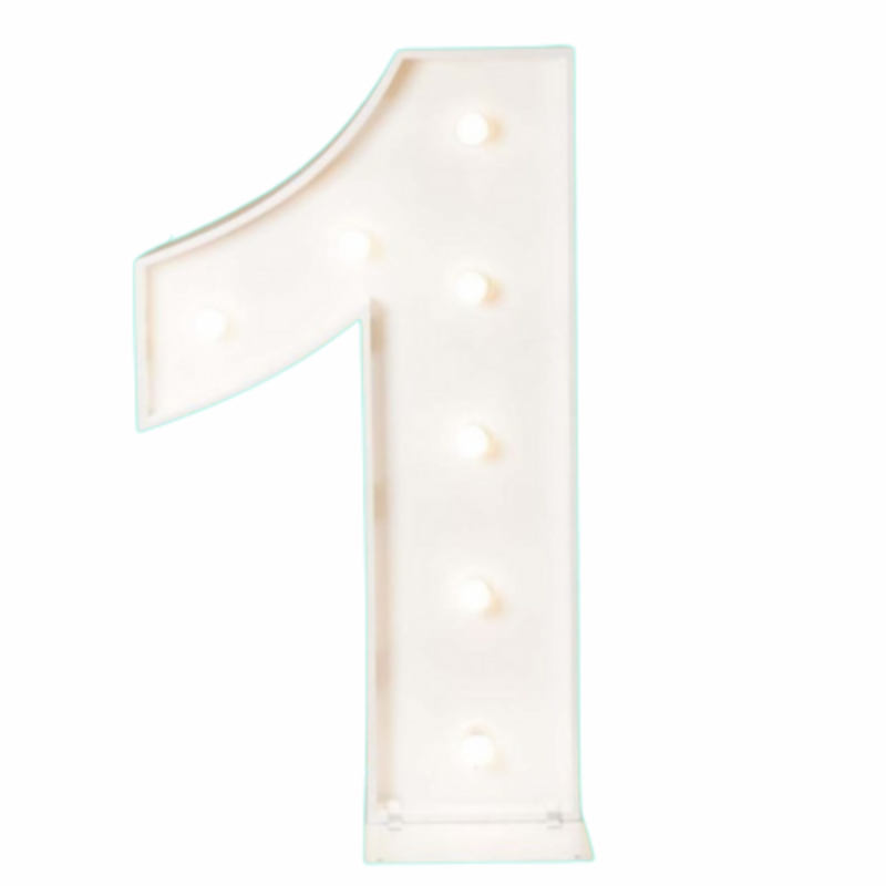 Light Up Number Hire 1.2m No 1