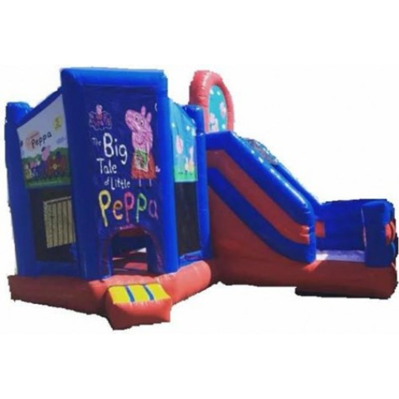 Jumping Castle Hire - Outside Slide - Peppa Pig Jumping Castle