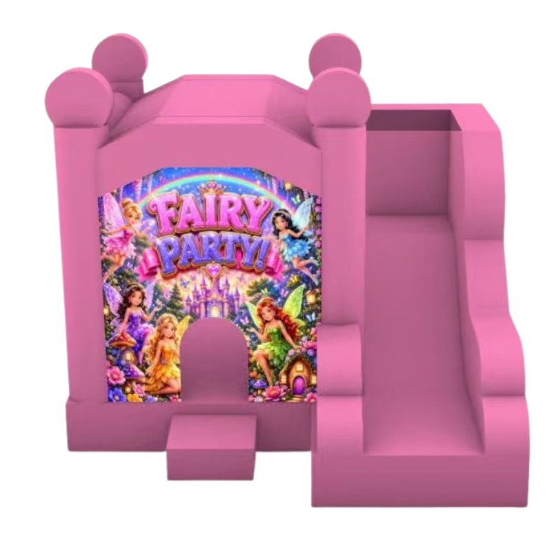 Jumping Castle Hire - Pink Compact - Fairy Party