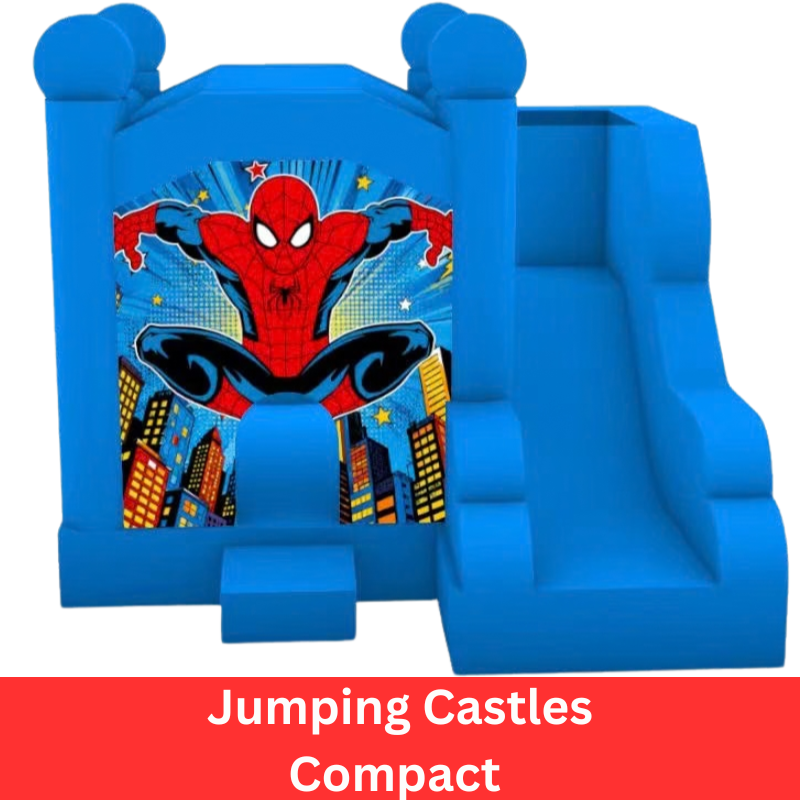 Pink & Blue Compact Jumping Castle Hire | Mornington Peninsula
