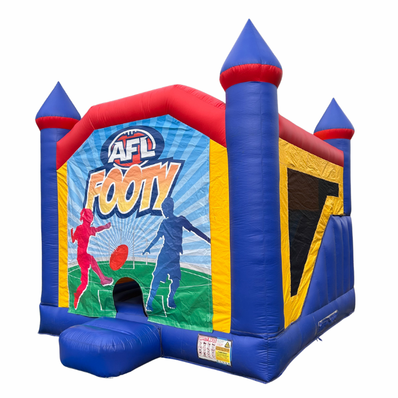 Jumping Castle Hire - Blue Combo Inside Slide - AFL