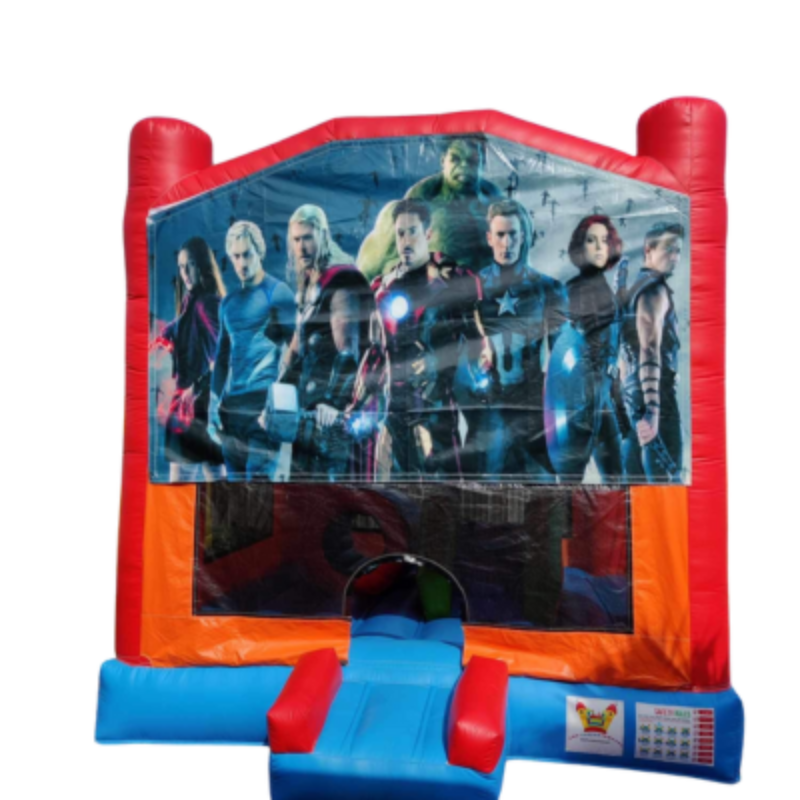 Jumping Castle Hire - Obstacle Course - Red/Orange - Avengers