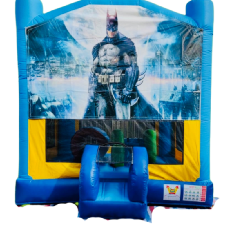 Jumping Castle Hire - Obstacle Course - Yellow/Blue - Batman