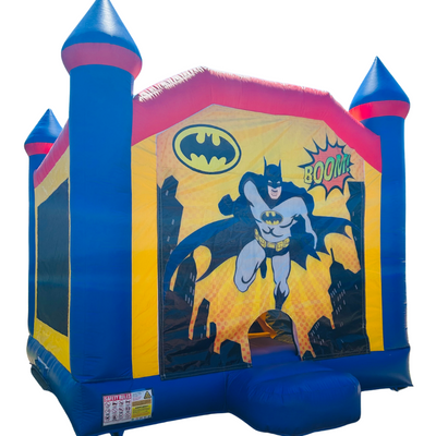 Jumping Castle Hire - Blue Combo Inside Slide - Batman