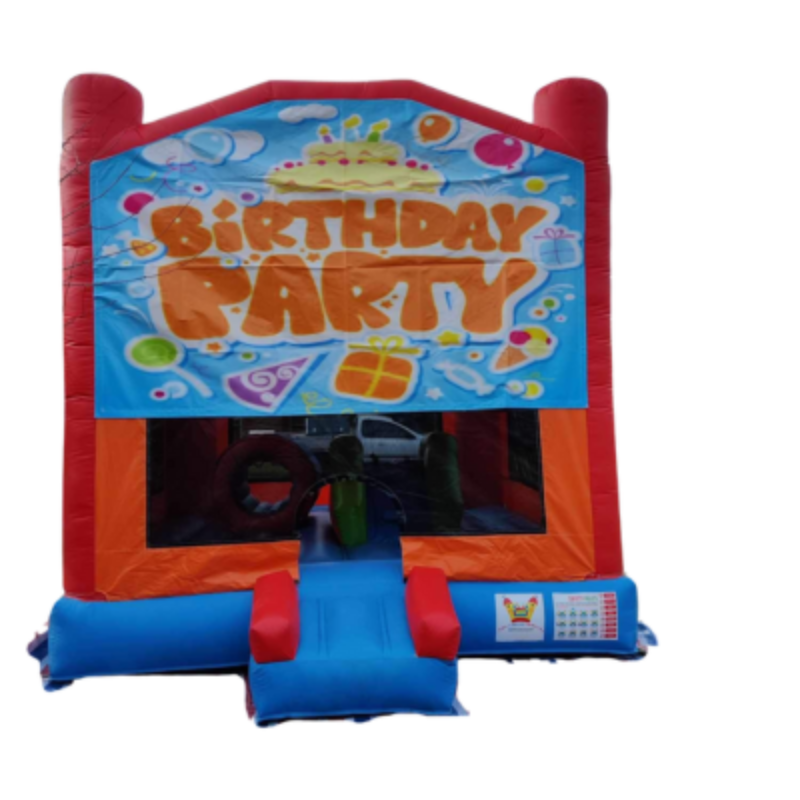 Jumping Castle Hire - Obstacle Course - Red/Orange - Birthday Party