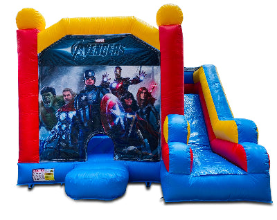 Jumping Castle Hire - Blue Combo Avengers Jumping Castle