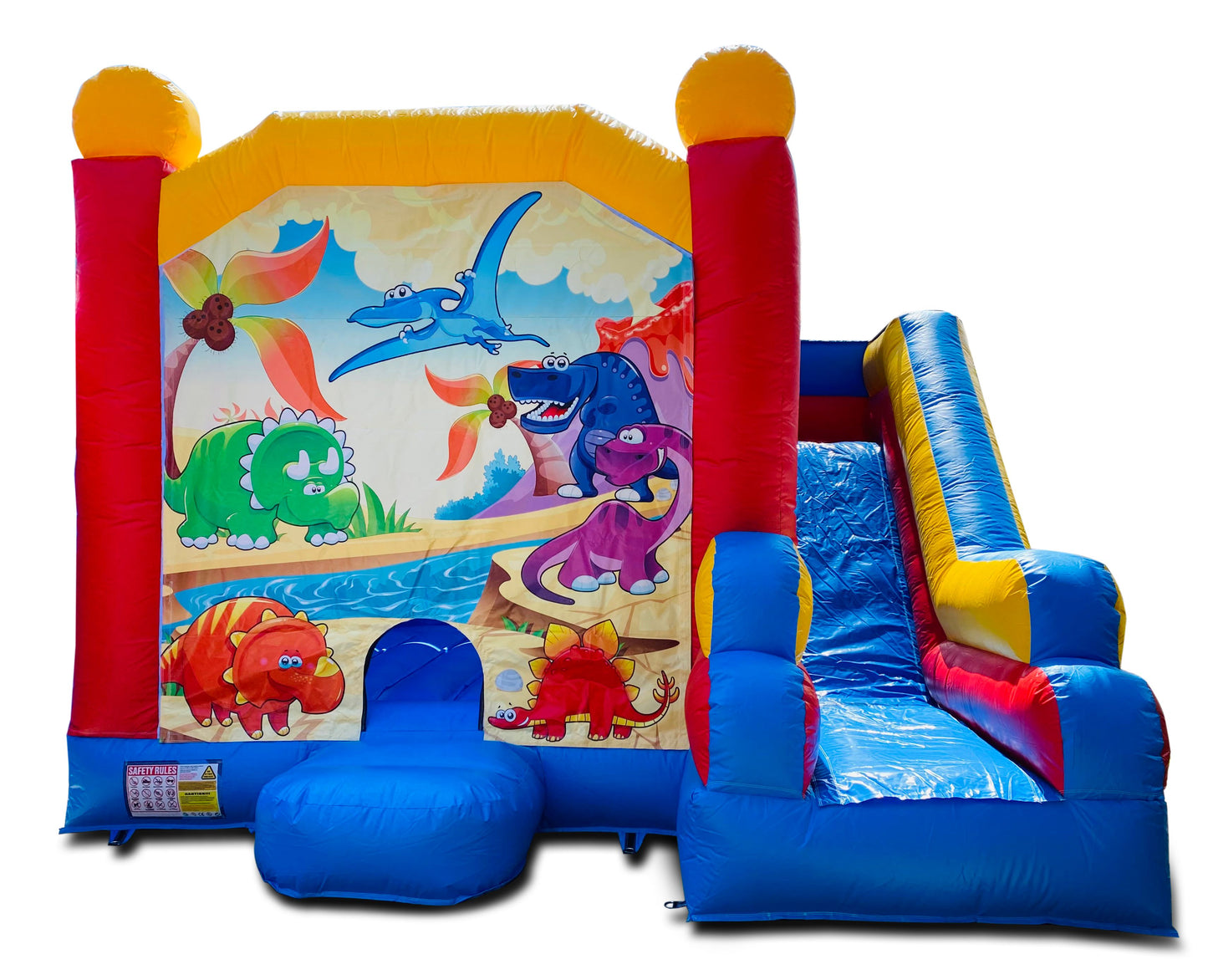 Jumping Castle Hire - Blue Combo Baby Dinosaur Jumping Castle
