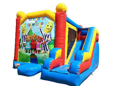 Jumping Castle Hire - Blue Combo Bananas In Pajamamas Jumping Castle