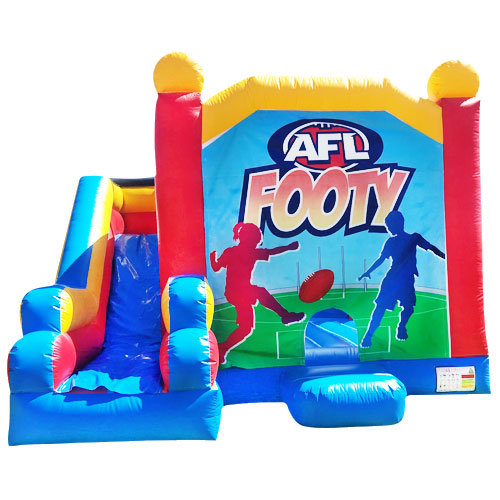 Jumping Castle Hire - Blue Combo AFL Jumping Castle