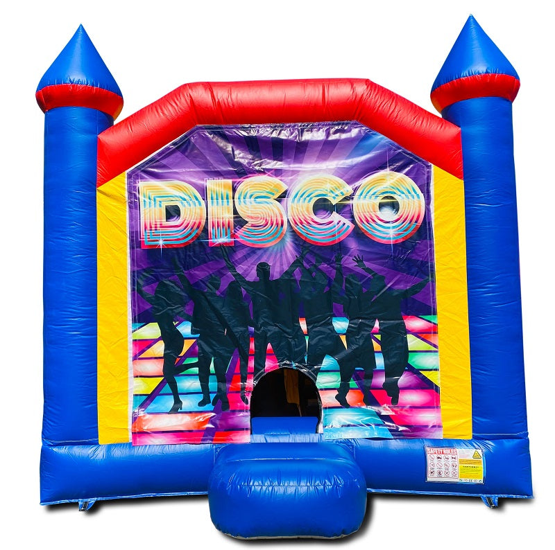 Jumping Castle Hire - Blue Combo Inside Slide - Disco