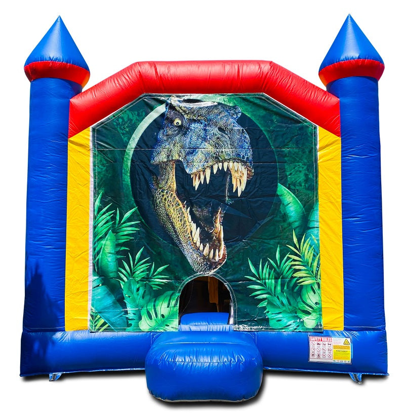 Jumping Castle Hire - Blue Combo Inside Slide - Jurasic Park