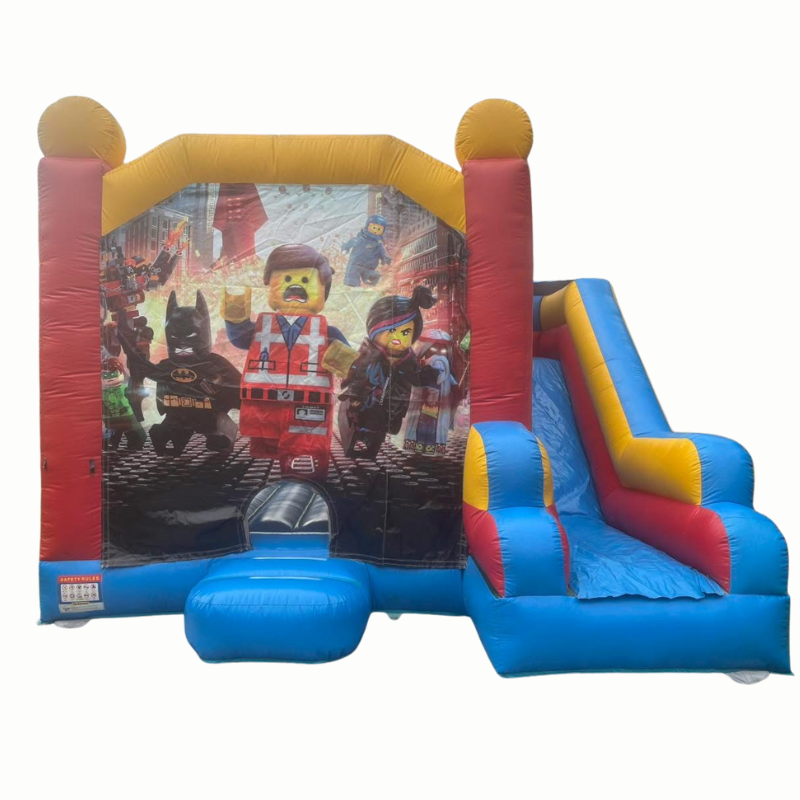 Jumping Castle Hire - Blue Comb Lego Jumping Castle