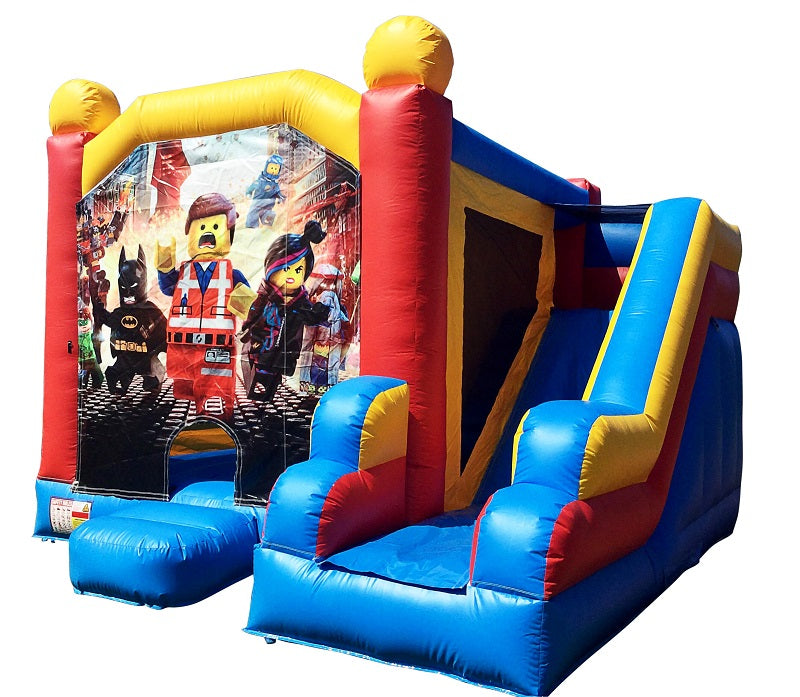 Jumping Castle Hire - Blue Comb Lego Jumping Castle
