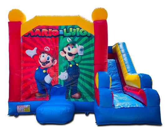 Jumping Castle Hire - Blue Combo Mario Brothers Jumping Castle