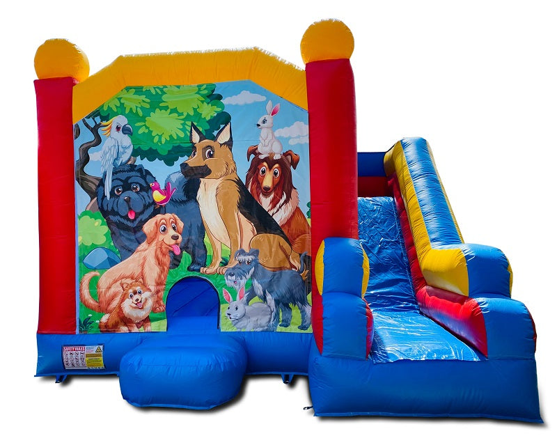 Jumping Castle Hire - Blue Combo Pets Jumping Castle