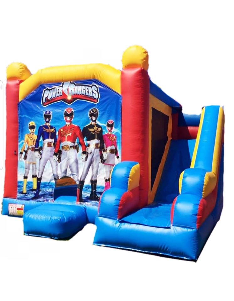 Jumping Castle Hire - Blue Combo Power Rangers Jumping Castle