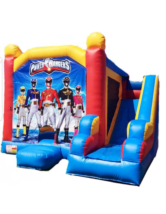 Jumping Castle Hire - Blue Combo Power Rangers Jumping Castle