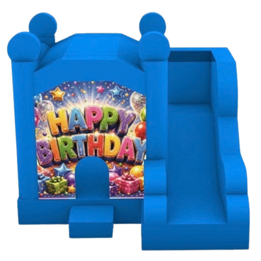 Jumping Castle Hire - Blue Compact - Happy Birthday Presents