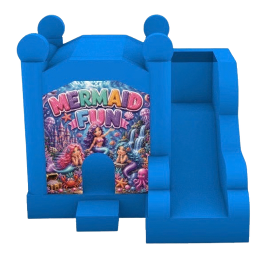 Jumping Castle Hire - Blue Compact - Mermaid Fun