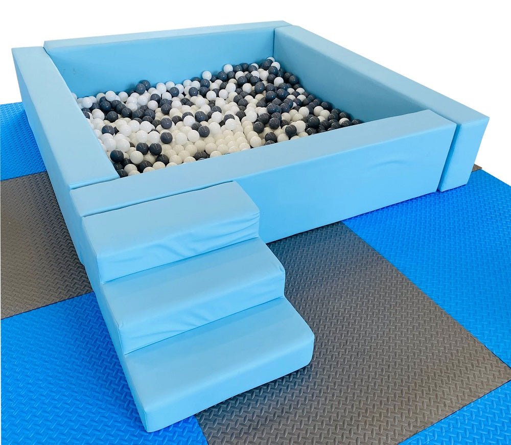 Soft Play Packages  - Blue & Grey - Soft Play Ball Pit