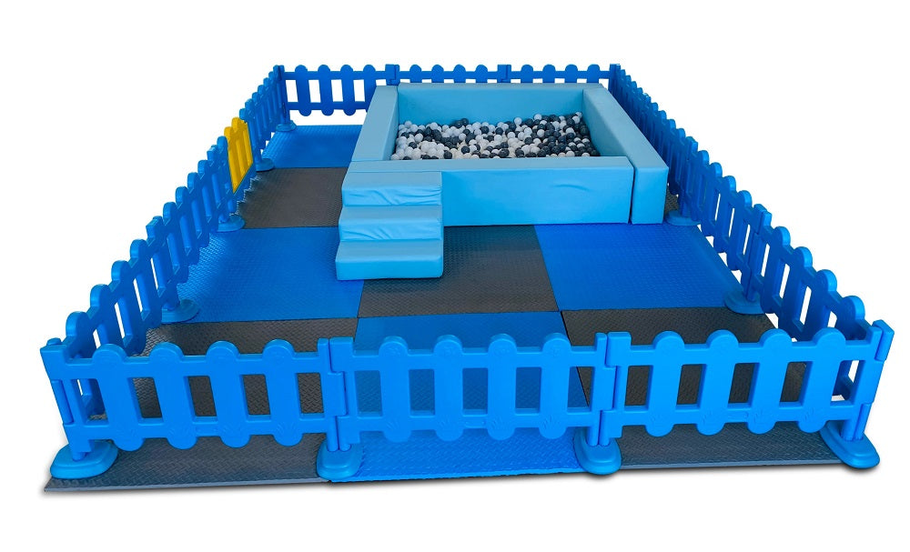 Soft Play Packages  - Blue & Grey - Soft Play Ball Pit & Fencing