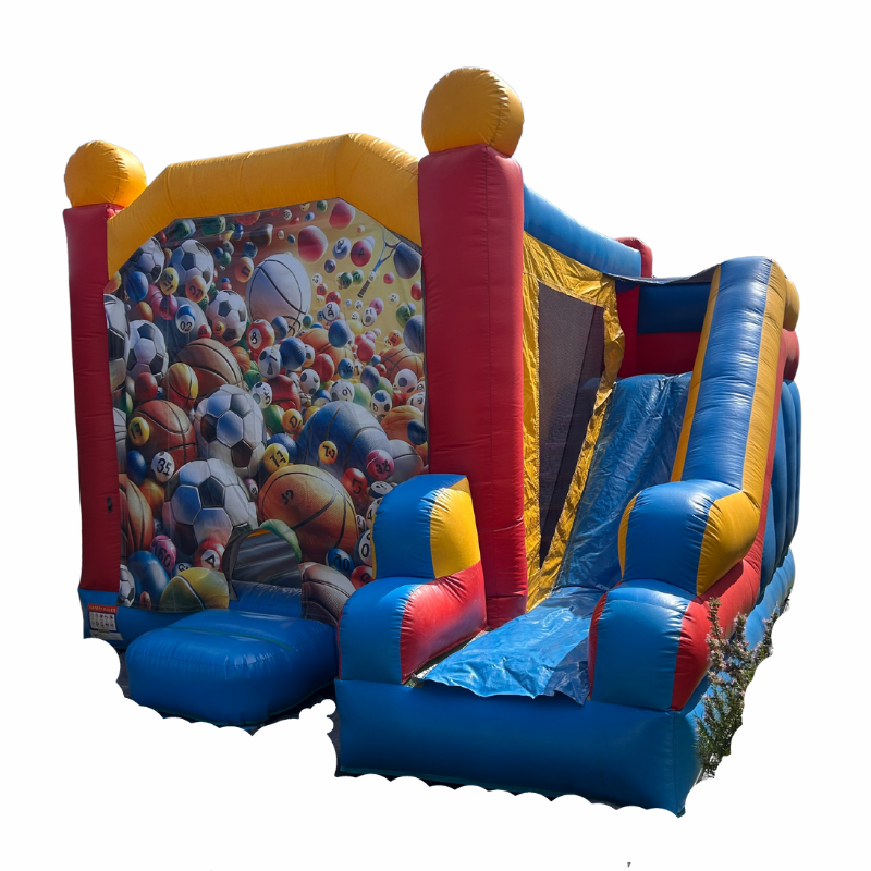 Jumping Castle Hire - Blue Combo Balls Jumping Castle
