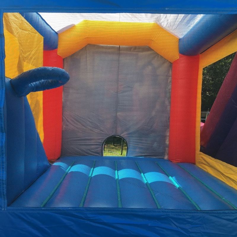Jumping Castle Hire - Blue Combo Farm Jumping Castle