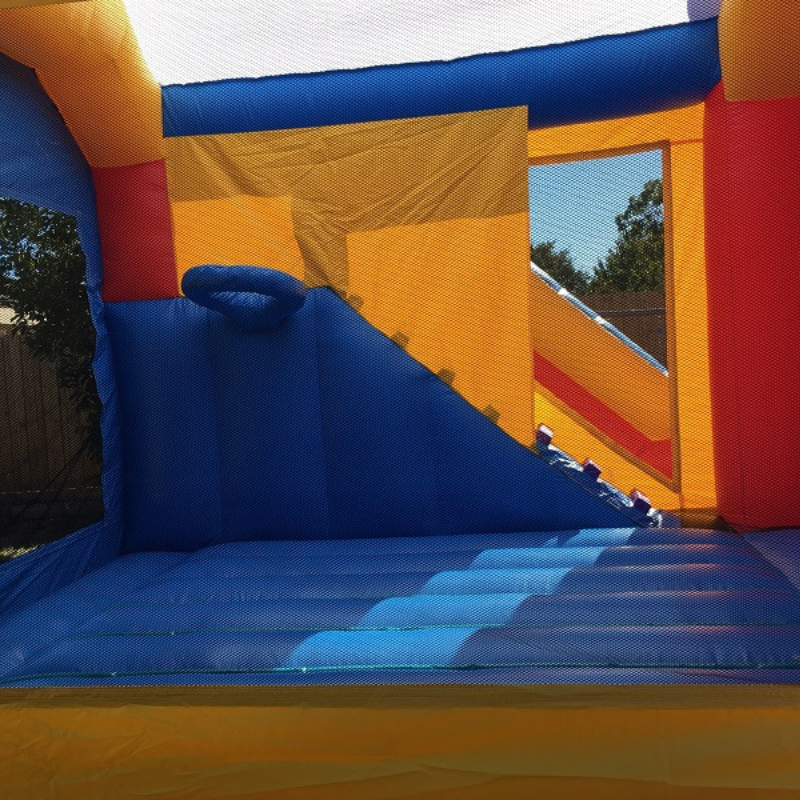 Jumping Castle Hire - Blue Combo Farm Jumping Castle