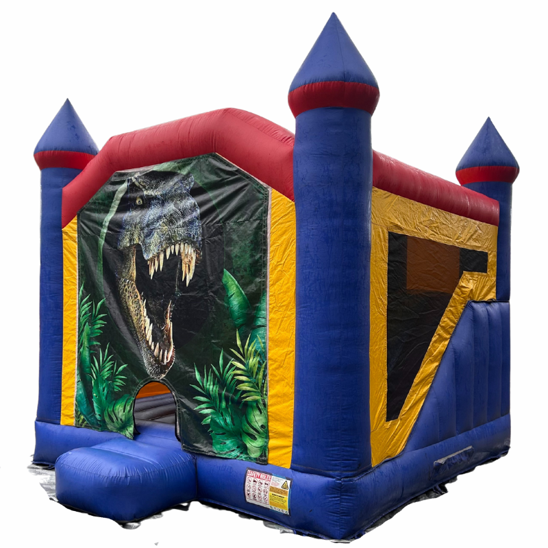 Jumping Castle Hire - Blue Combo Inside Slide - Jurasic Park