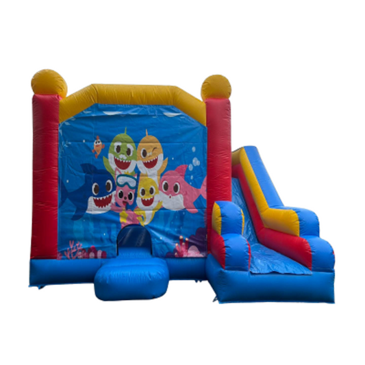 Jumping Castle Hire - Blue Combo Sharky Jumping Castle