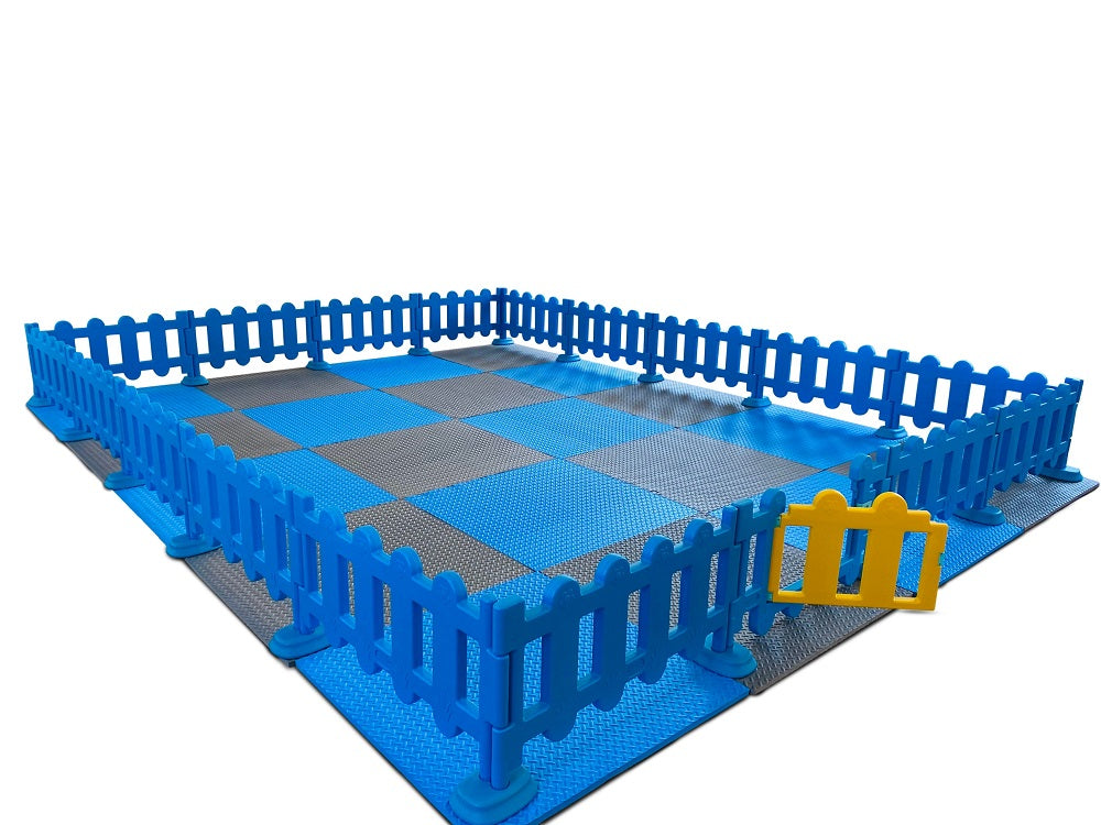 Soft Play Packages  - Blue & Grey - Mats & Fencing