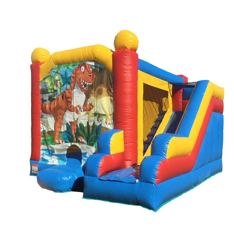 Jumping Castle Hire - Blue Combo Dinosaur Jumping Castle
