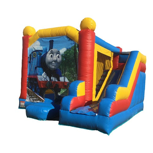 Jumping Castle Hire - Blue Combo Thomas The Tank Jumping Castle
