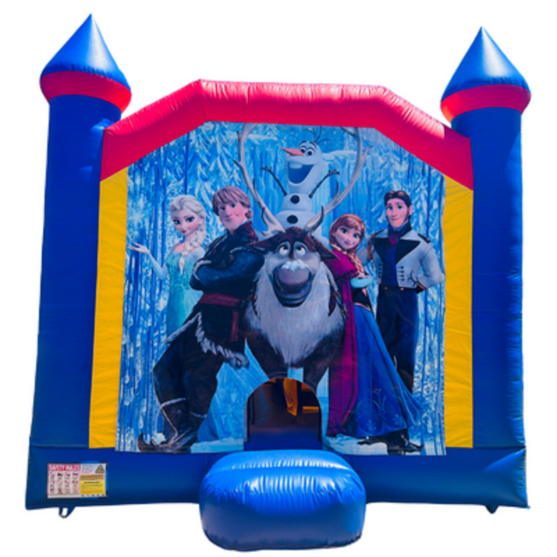 Jumping Castle Hire - Blue Combo Inside Slide - Frozen
