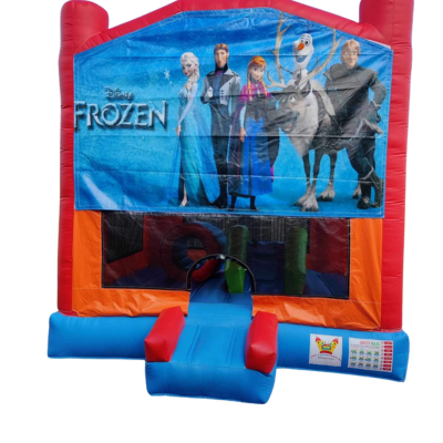 Jumping Castle Hire - Obstacle Course - Red/Orange - Frozen Family