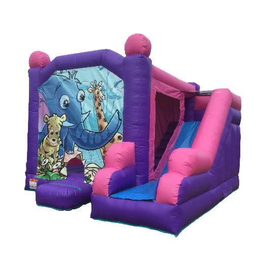 Jumping Castle Hire - Pink Combo Jungle  Jumping Castle