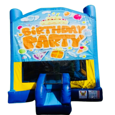 Jumping Castle Hire - Obstacle Course - Yellow/Blue - Birthday Party