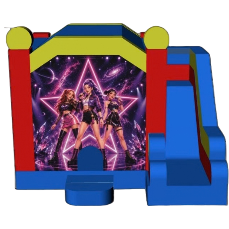 Jumping Castle Hire - Blue Combo K Pop Jumping Castle