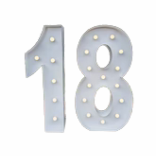 Light Up Number Hire 1.2m No 18