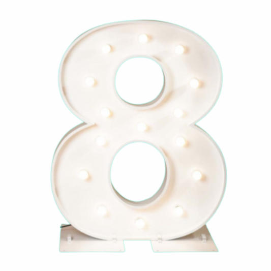 Light Up Number Hire 1.2m No 8