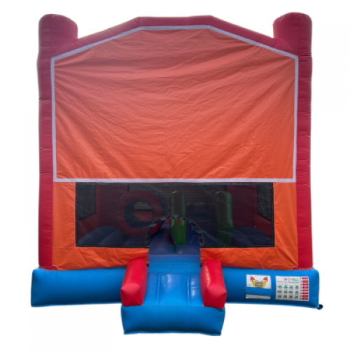 Jumping Castle Hire - Obstacle Course - Red/Orange