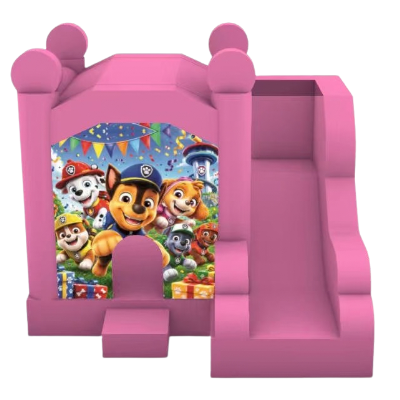 Jumping Castle Hire - Pink Compact - Paw Patrol Party