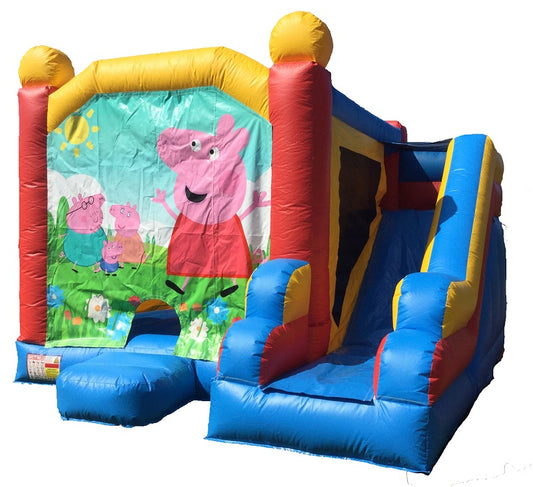 Jumping Castle Hire - Blue Combo Peppa Pig Jumping Castle