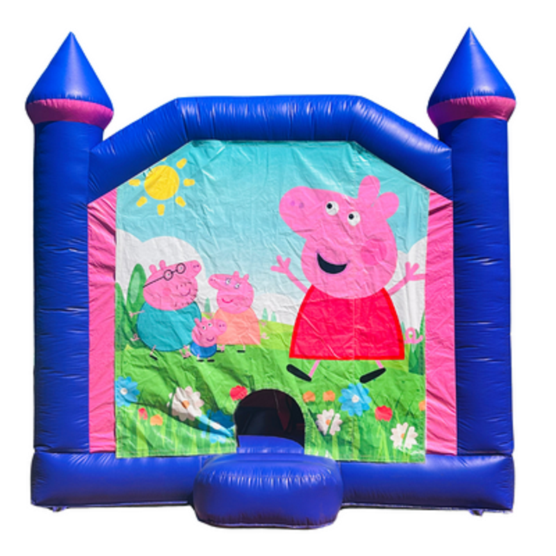 Jumping Castle Hire - Pink Combo Inside Slide - Peppa Pig