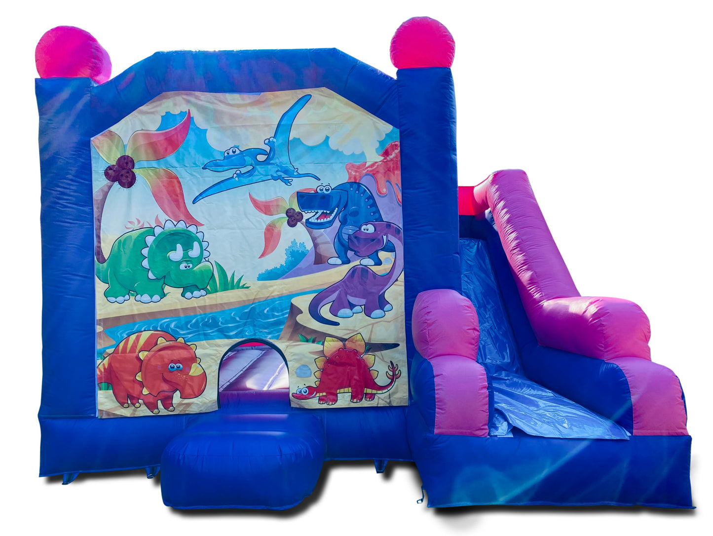Jumping Castle Hire - Pink  Combo Baby Dinosaur Jumping Castle