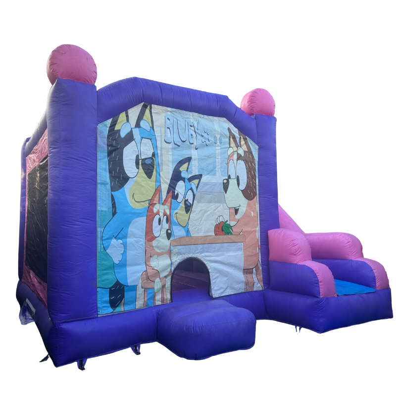 Jumping Castle Hire - Pink Combo Bluey Jumping Castle