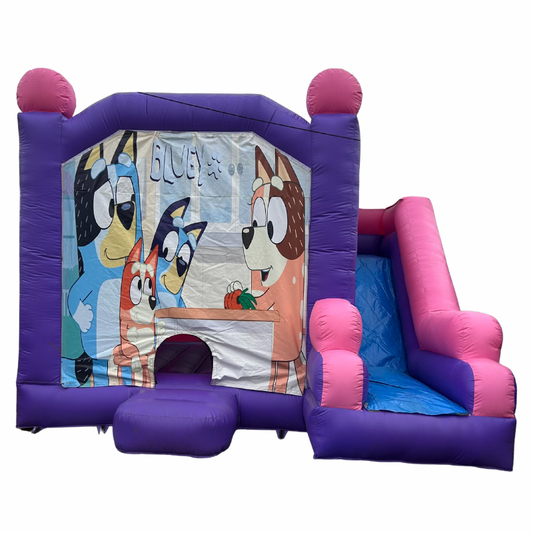 Jumping Castle Hire - Pink Combo Bluey Jumping Castle